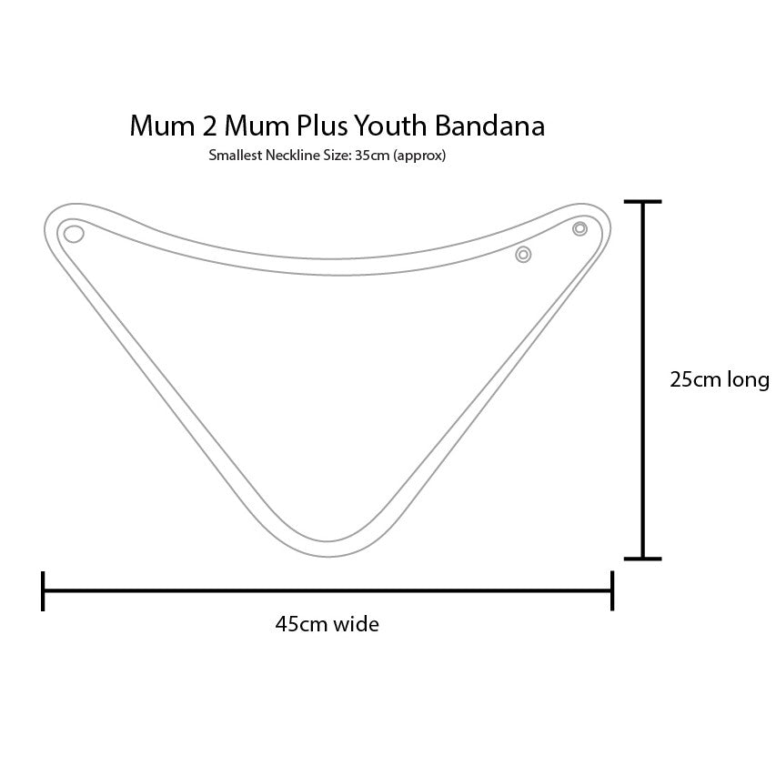 Mum 2 Mum PLUS Youth Disability Bib - Ages 5-15 years - Red