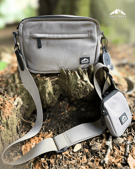 Dog Walking Bag with Mini Treat Pouch – Mushroom | Fido’s Trails