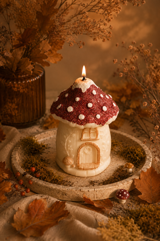 Mushroom House Candle