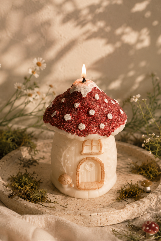 Mushroom House Candle