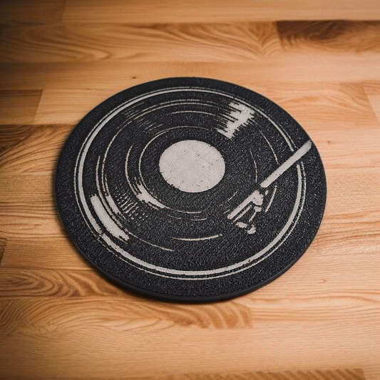 Retro Vinyl Record Coaster - 3D Printed Drink Coaster for Music Lovers
