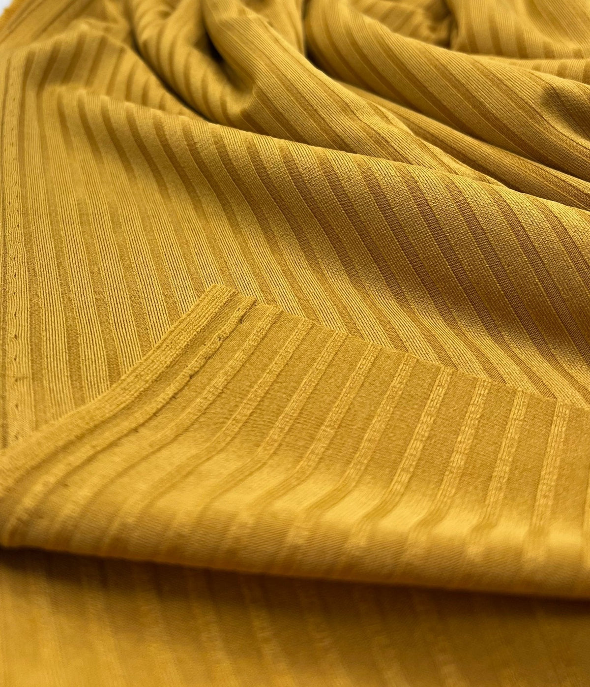 Mustard 8x4 Wide Rib Stretch Fabric