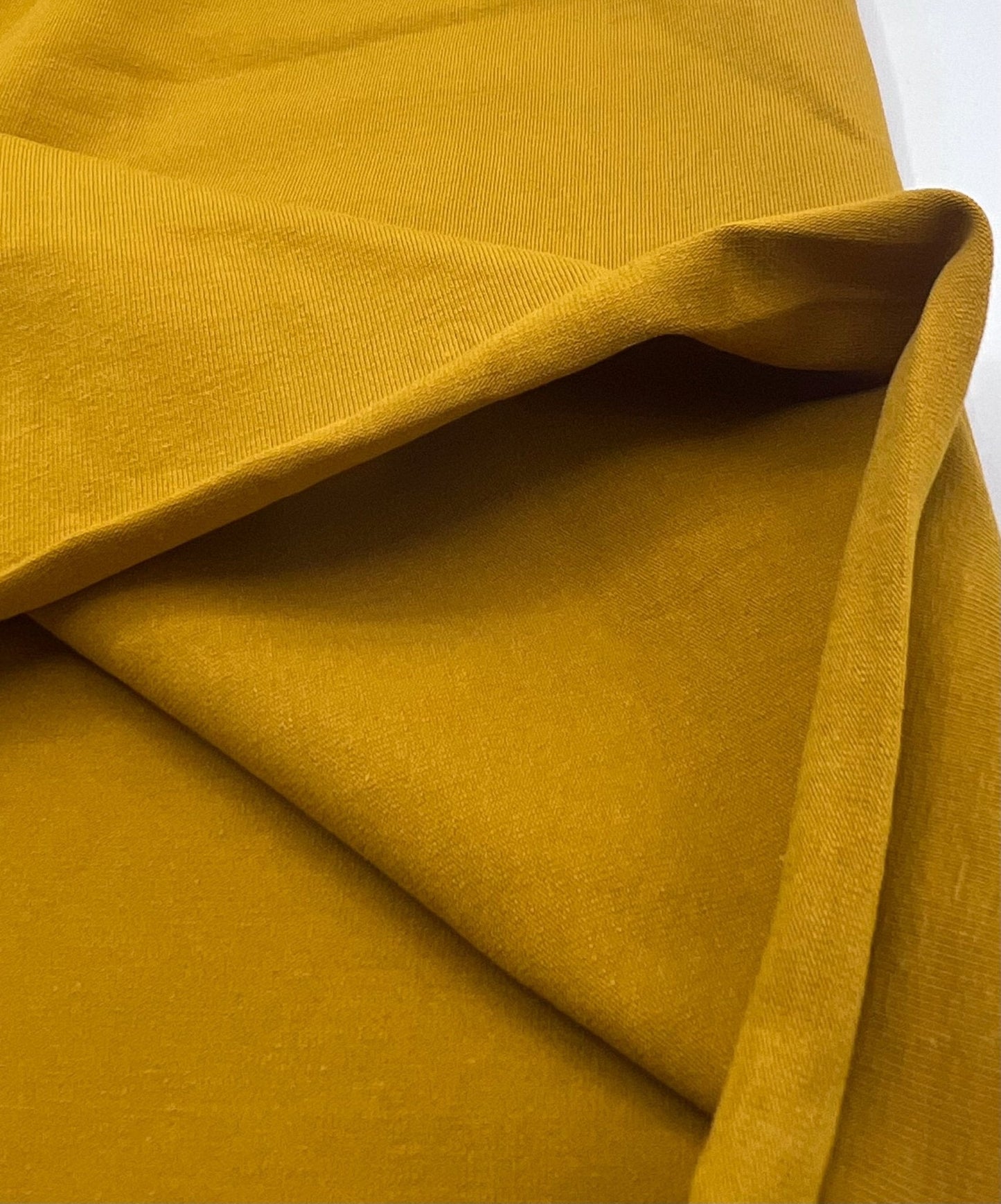 Mustard Cotton Stretch Jersey 240 GSM 92/8 Lycra 4 Way Stretch