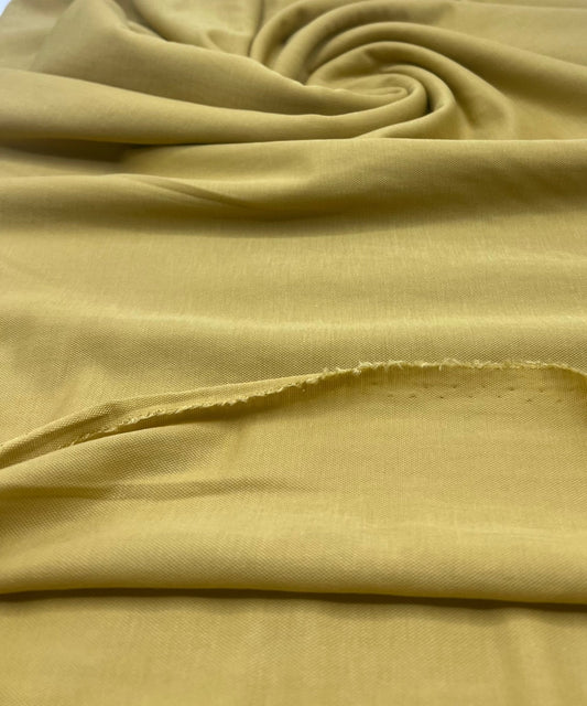 Mustard Linen Look Non Stretch Fabric