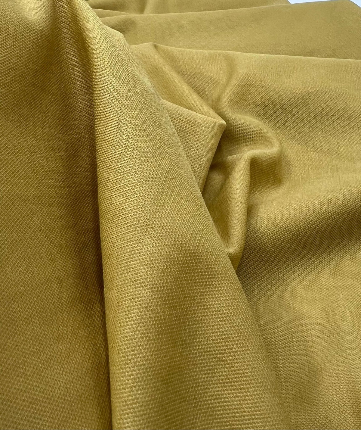 Mustard Linen Look Non Stretch Fabric