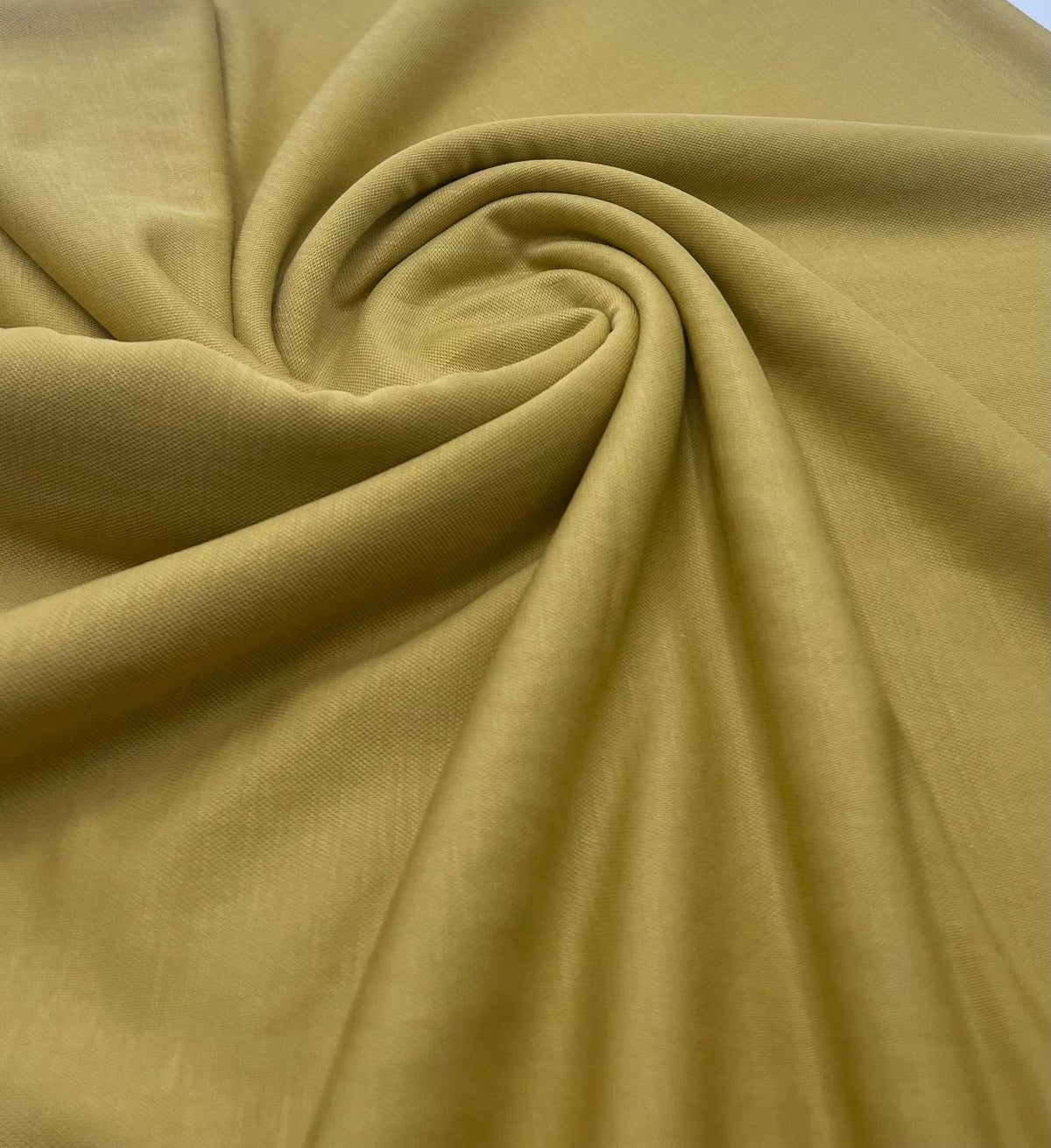Mustard Linen Look Non Stretch Fabric