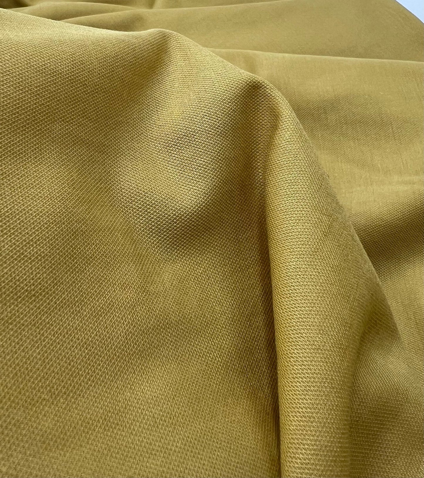 Mustard Linen Look Non Stretch Fabric