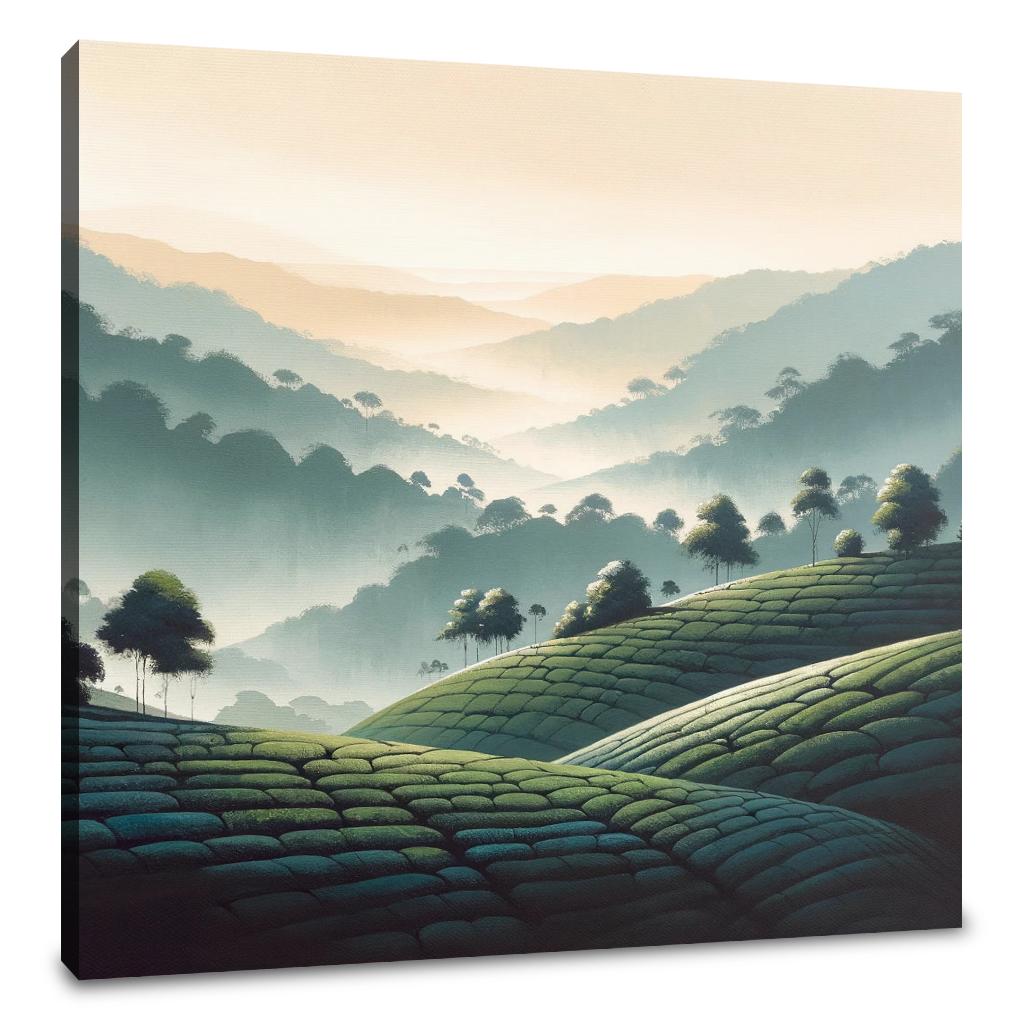 Sylhet Tea Garden Tranquility Canvas
