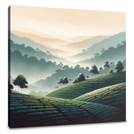 Sylhet Tea Garden Tranquility Canvas