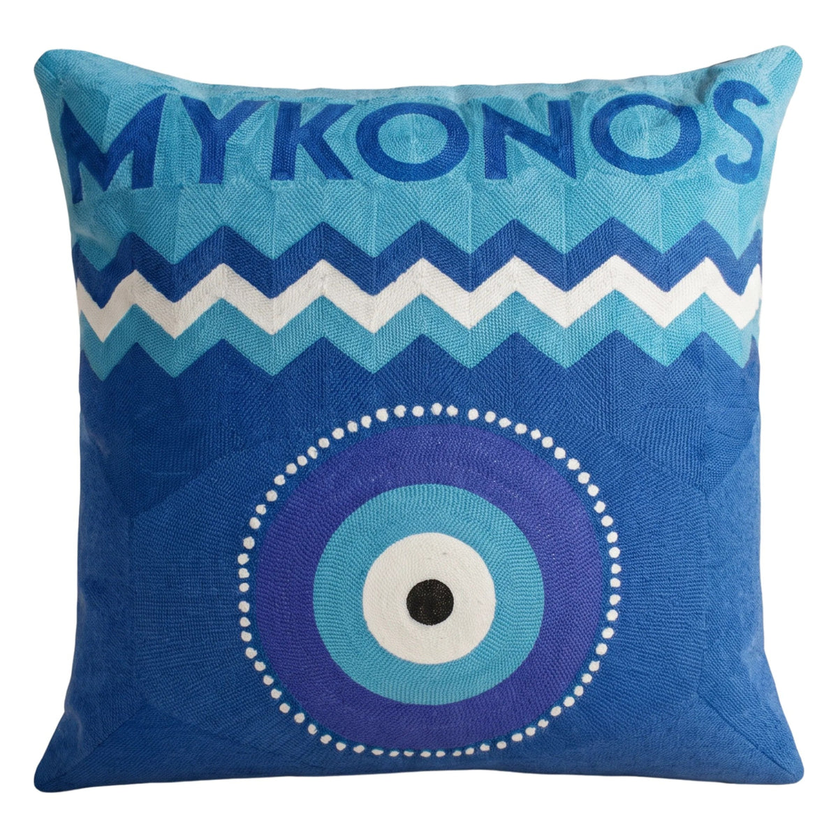 Mykonos Needlepoint Pillow