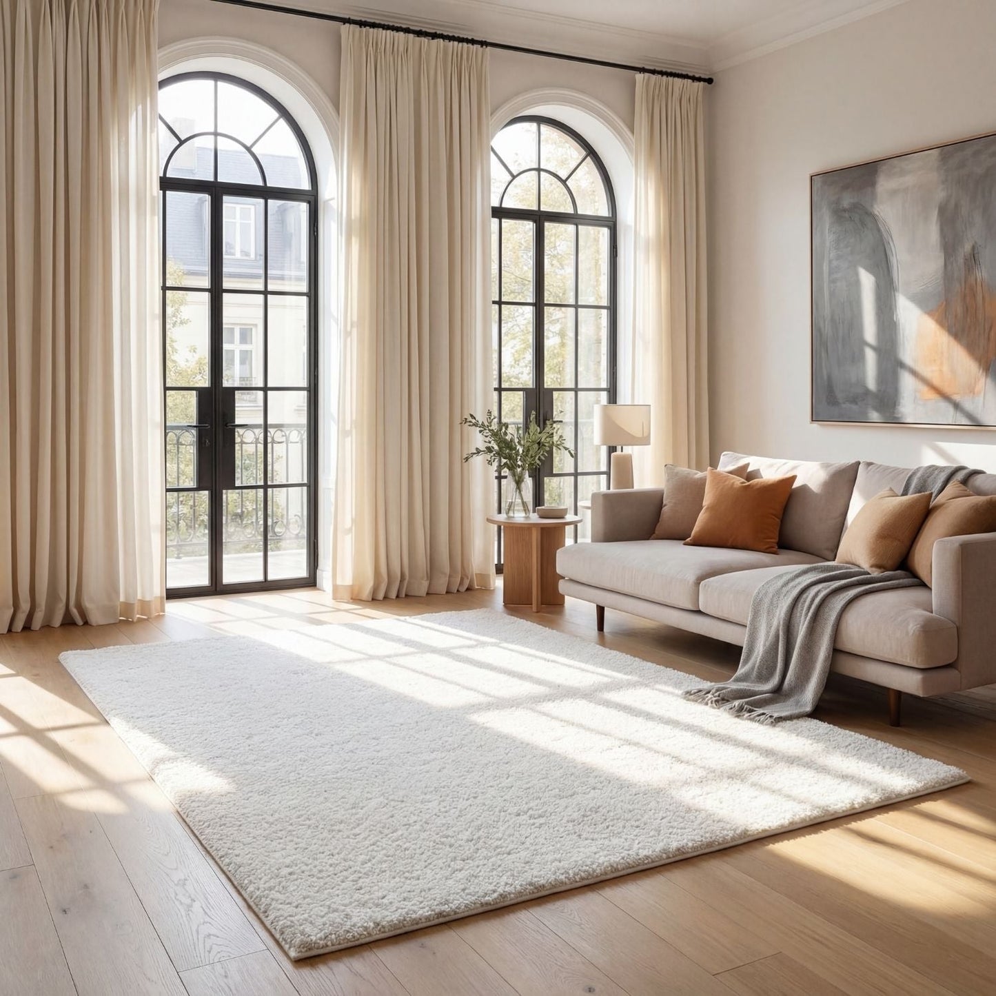 Myshaggy Solid White Rug