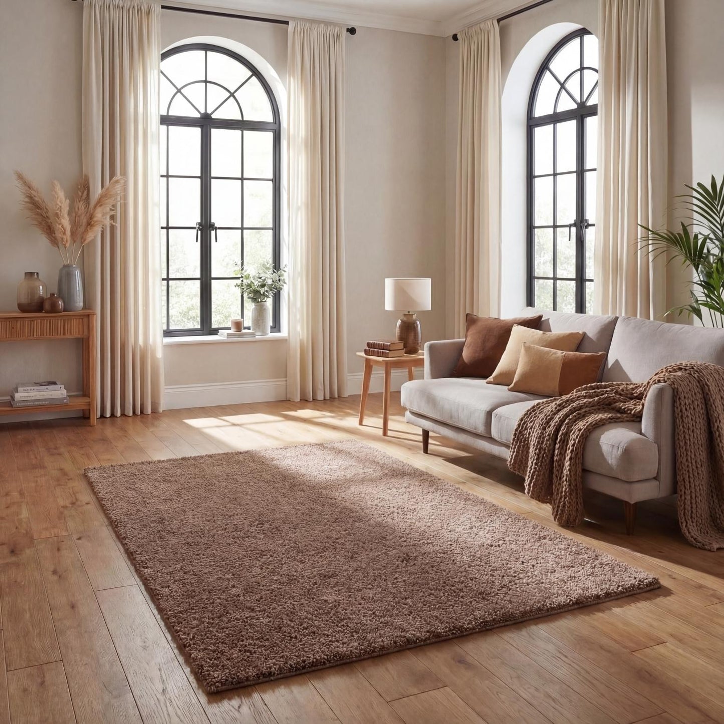 Myshaggy Solid Beige Rug