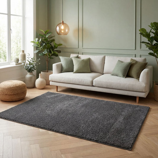 Myshaggy Solid Dark Grey Rug