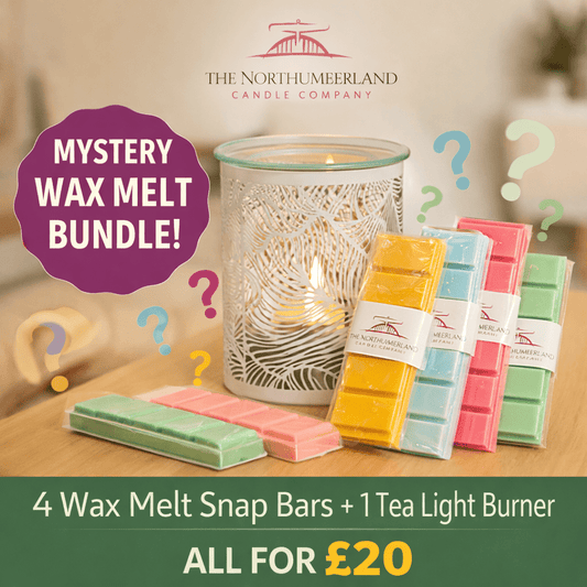 Mystery Wax Melt Bundle with Botanical Burner – 5 Piece Set