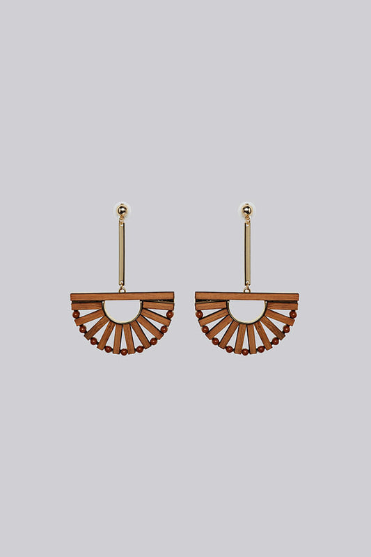 Louche Noah Wooden Pendant Earring