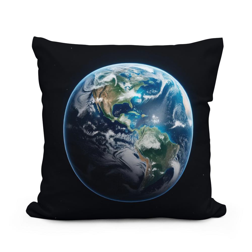 Earth's Nocturnal Elegance Cotton Cushion