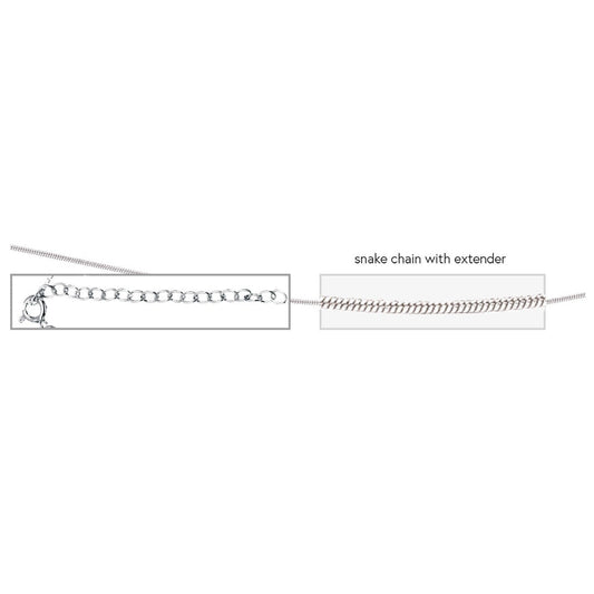 Beginnings Snake Chain with Extender 41cm-46cm