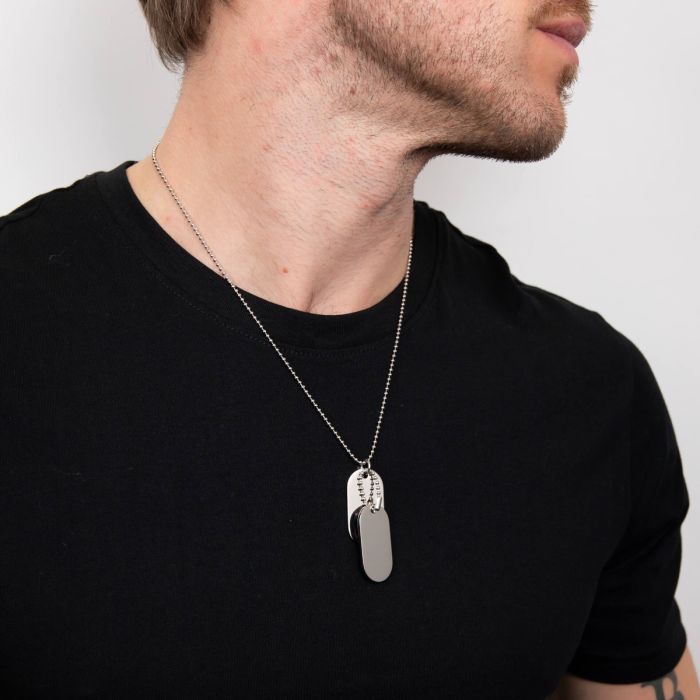 Fred Bennett Double Oval Dog Tag Necklace