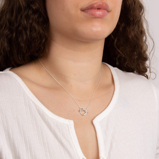 Beginnings Pretzel Heart Necklace 45cm