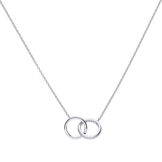 Diamonfire Interlocking Rings Necklace