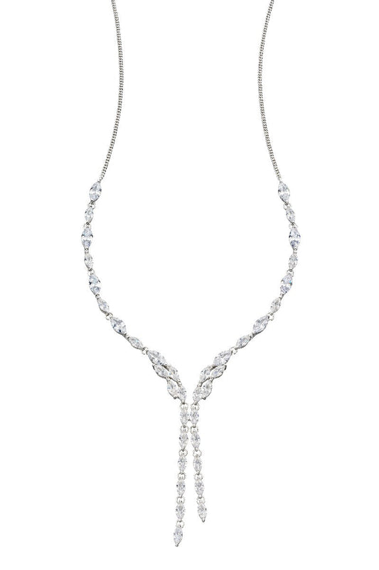 Beginnings Cubic Zirconia Marquise Statement Necklace
