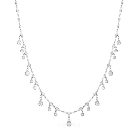 Diamonfire Multi Drop Zirconia Necklace