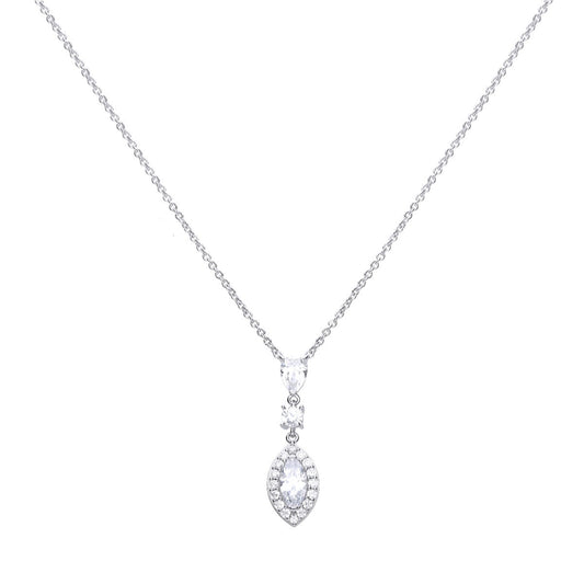 Diamonfire Marquise and Pave Zirconia Necklace