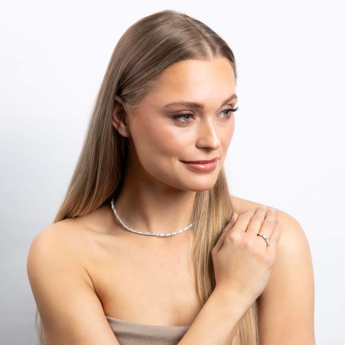 Diamonfire Baguette and Round Zirconia Ring