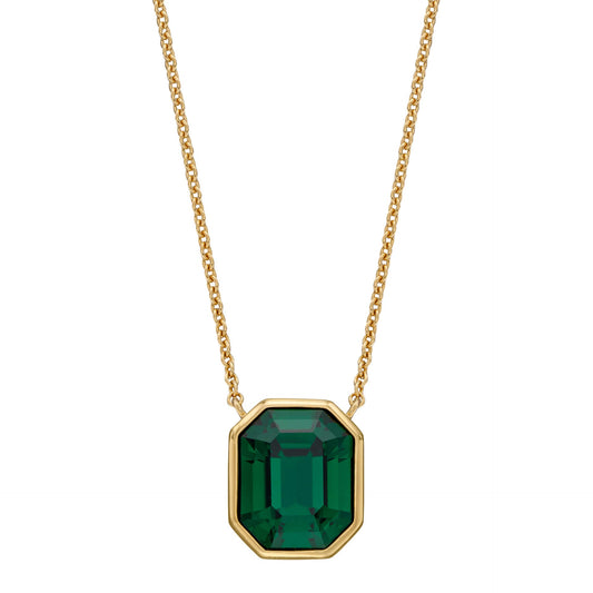 Beginnings Elongated Octagon Crystal Necklace