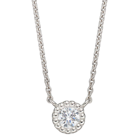 Beginnings Millegrain Edge Cubic Zirconia Necklace