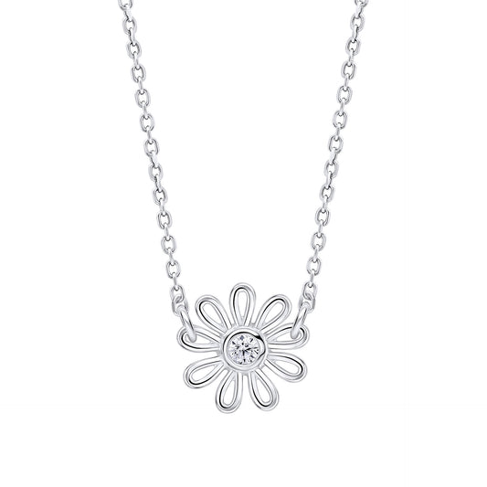 Laura Ashley Silver Thorncliff Daisy Necklace