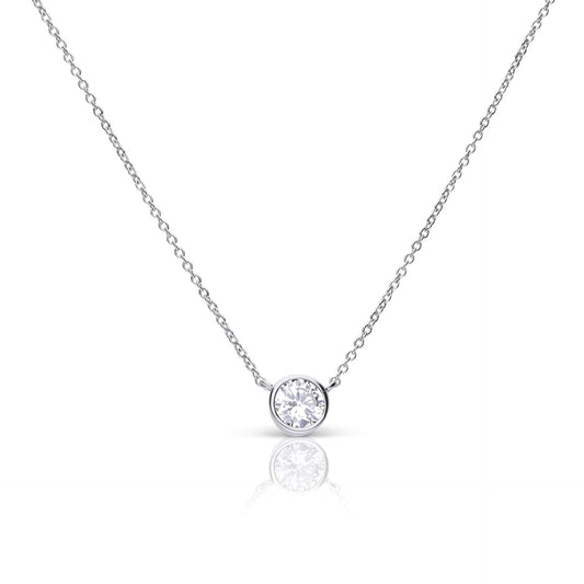 Diamonfire Solitaire Bezel Zirconia Necklace