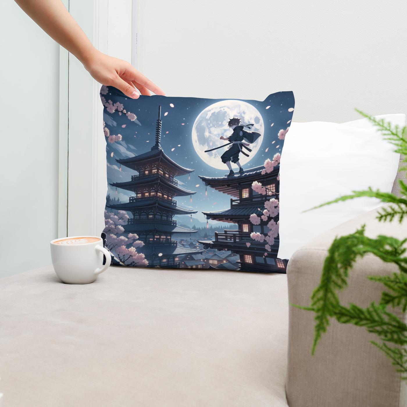 Moonlit Ninja Cotton Cushion