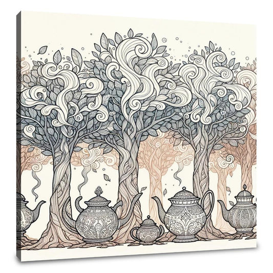 Teapot Forest Canvas