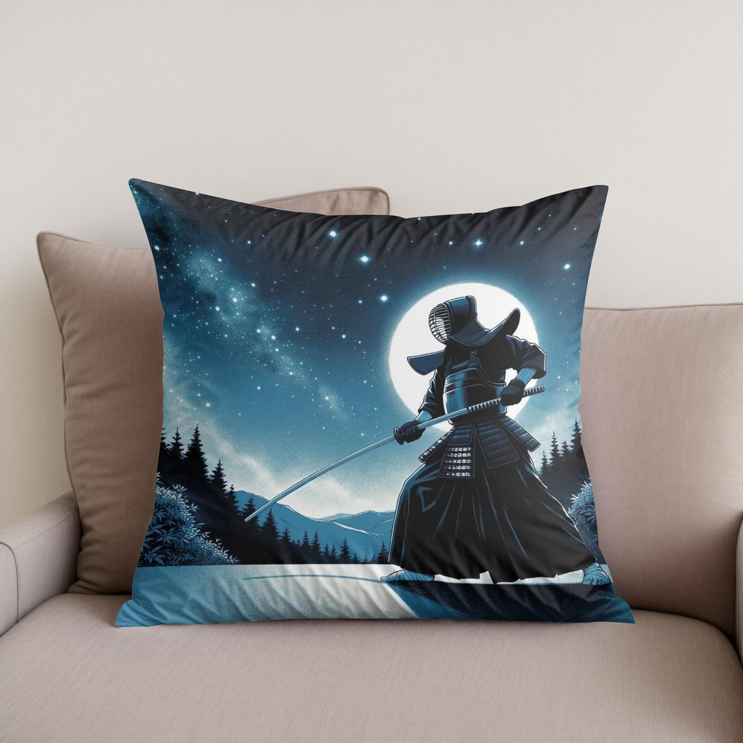 Kendo Under Starlight Cotton Cushion