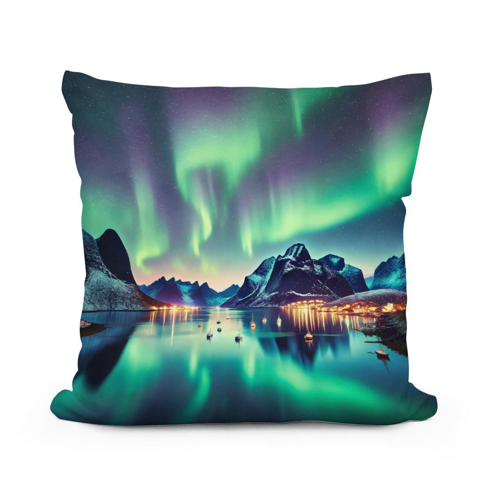 Aurora Fjord Cotton Cushion