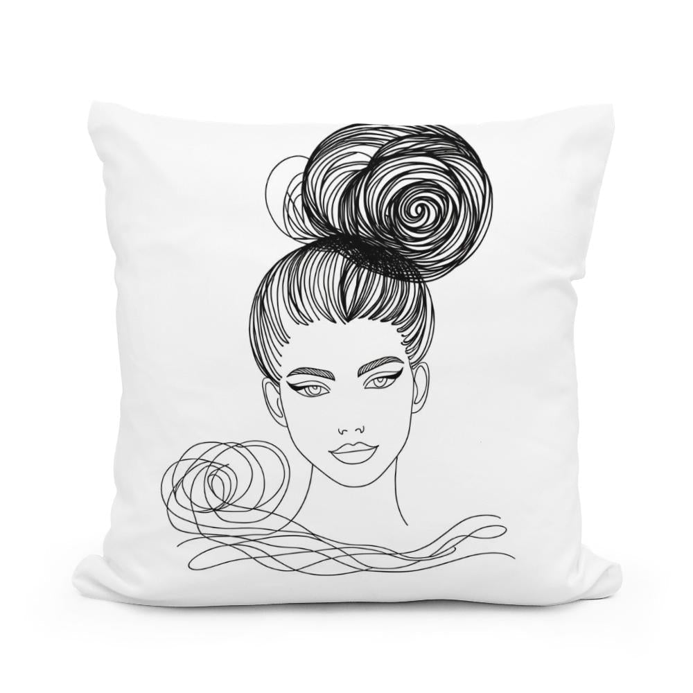 The Elegant Bun Cotton Cushion