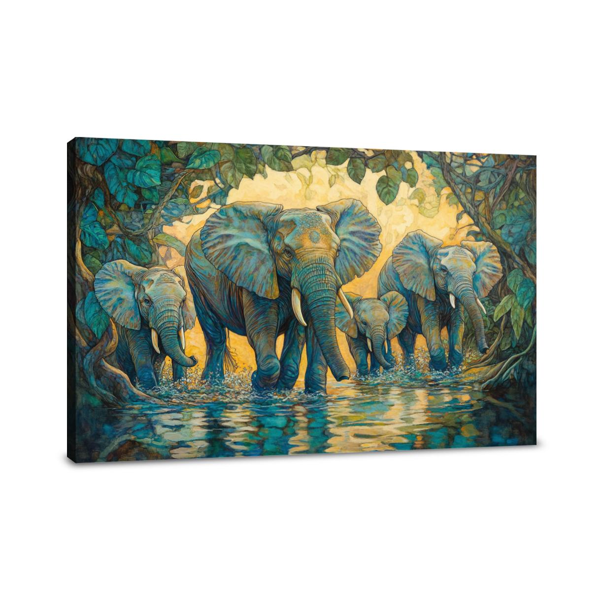 Elephant's River Reverie Canvas