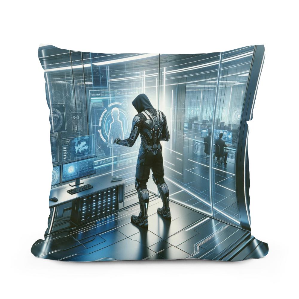 Corporate Espionage Holograph Cotton Cushion