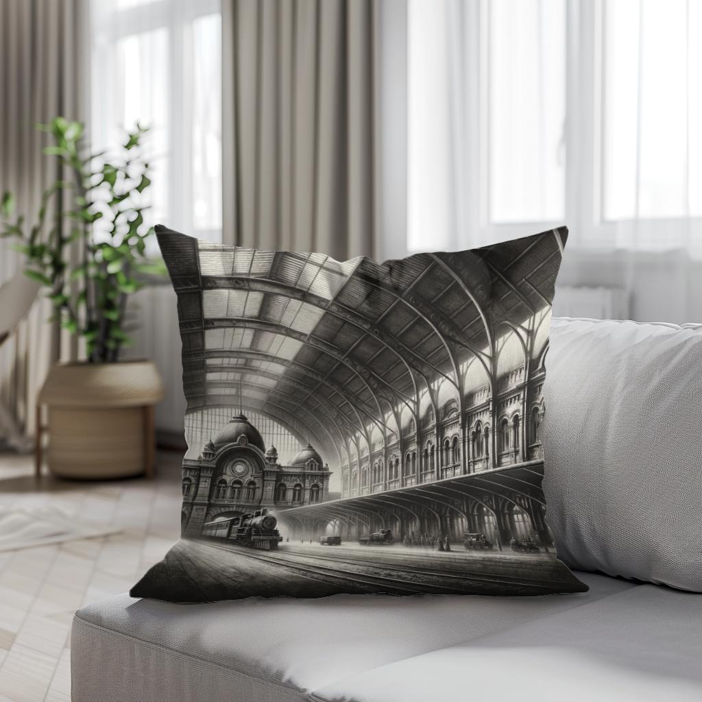Timeless Departures Cotton Cushion