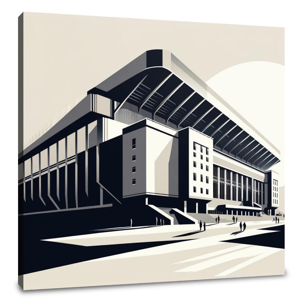 Modernist Anfield Stadium Liverpool Canvas