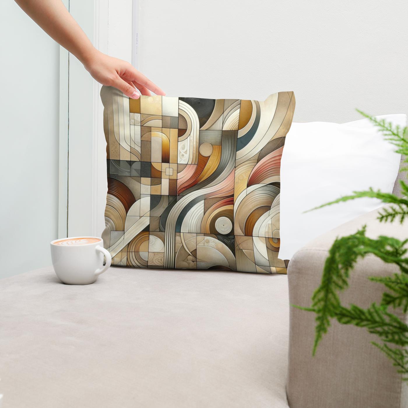 Embrace of Hearth Hues Cotton Cushion