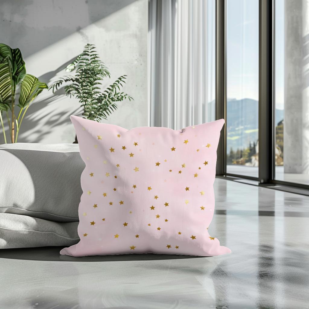 Pink Stardust Cotton Cushion