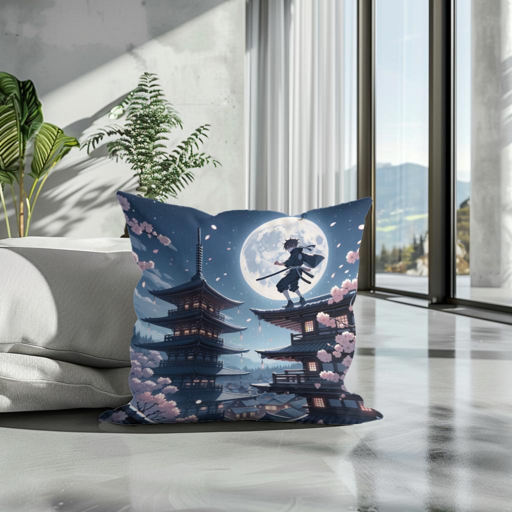 Moonlit Ninja Cotton Cushion