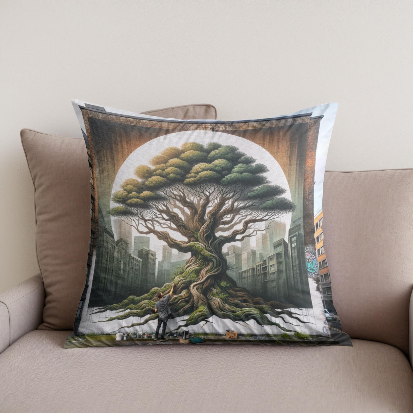 Graffiti Harmony Cotton Cushion