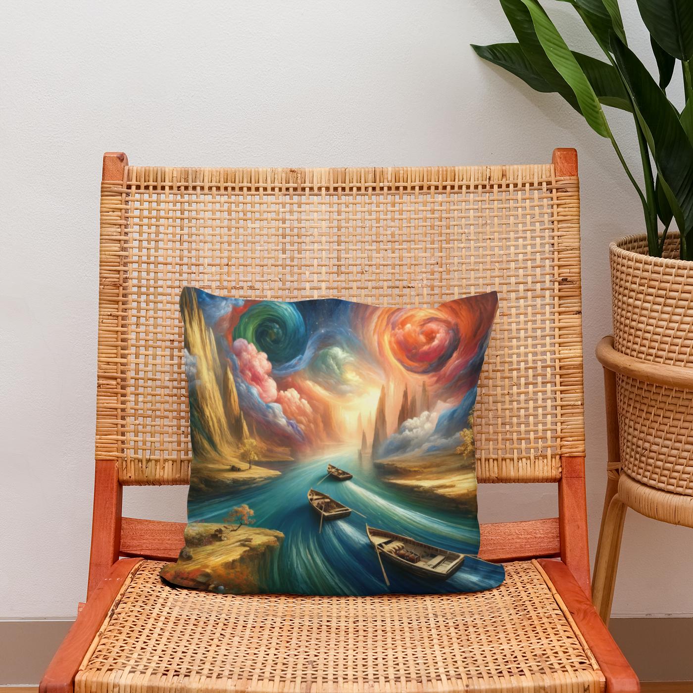 Mystical Voyages Cotton Cushion