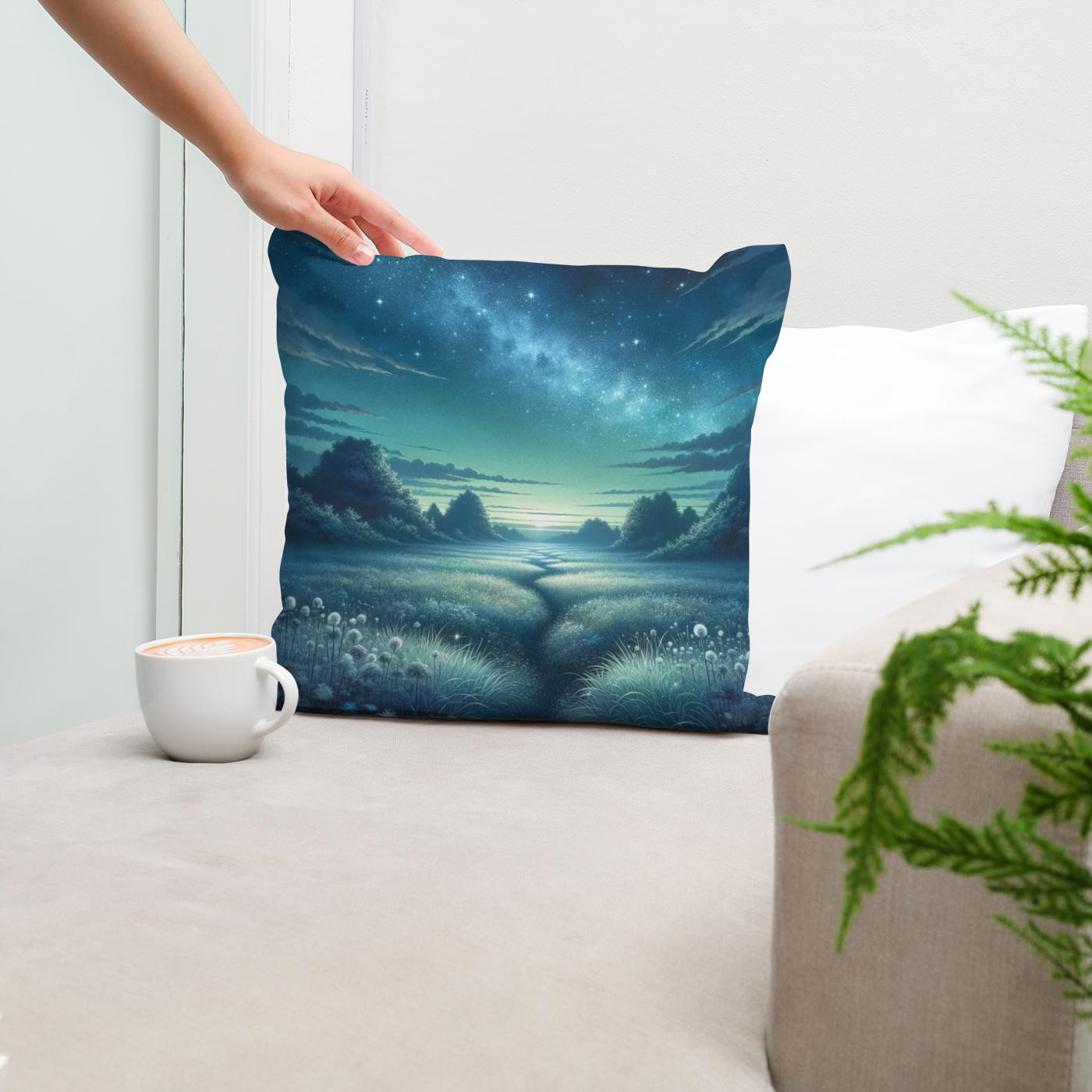 Twilight Meadow Cotton Cushion