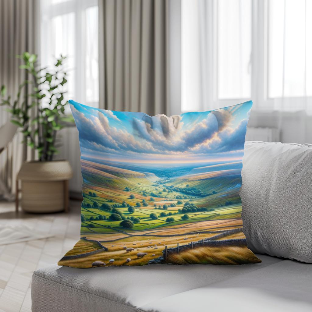 Yorkshire Dales Vista Cotton Cushion