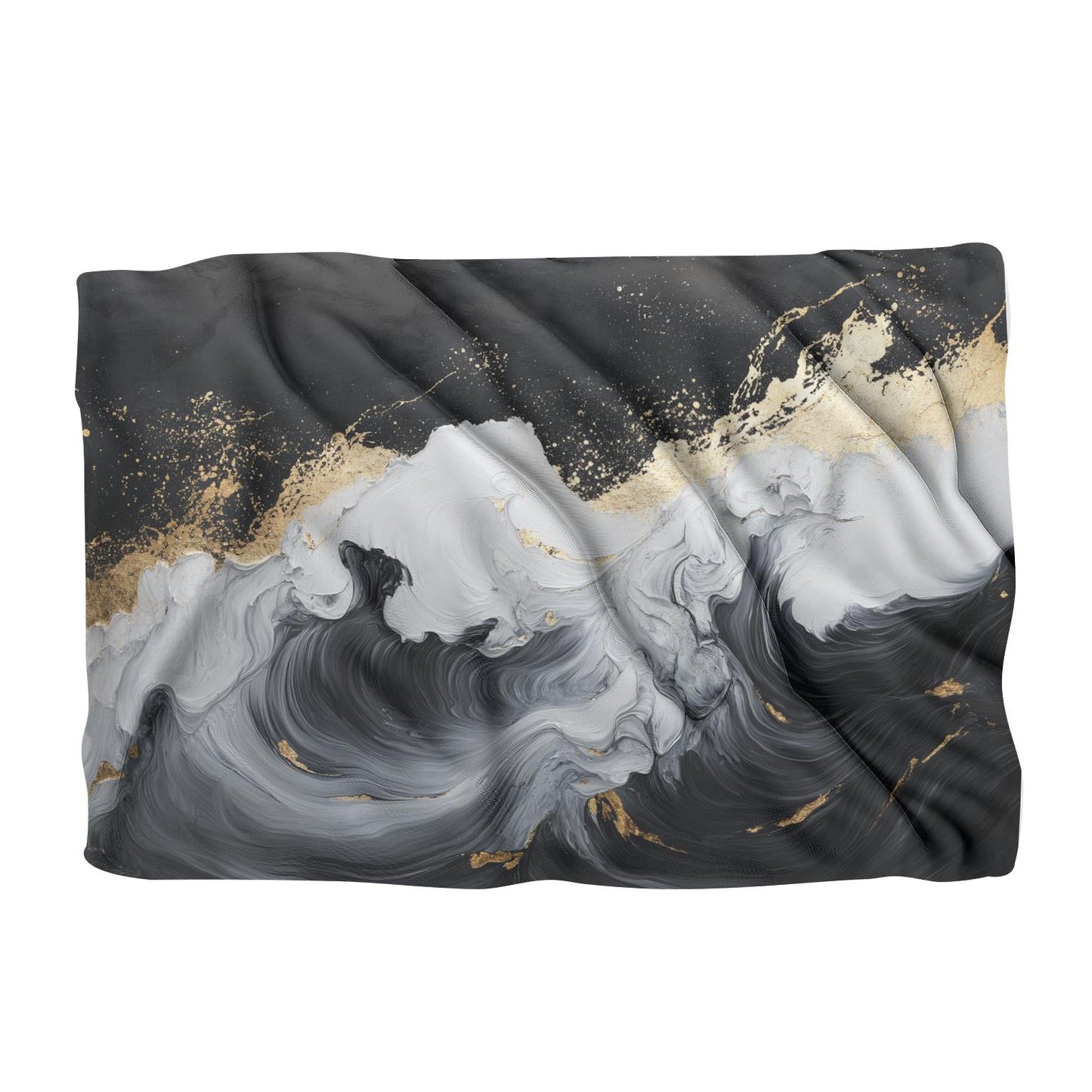 Golden Crest Waves Blanket
