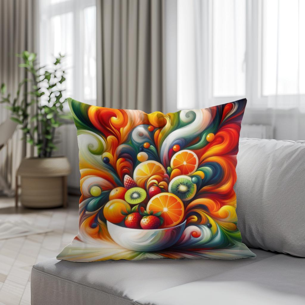 Fruit Fusion Fantasy Cotton Cushion